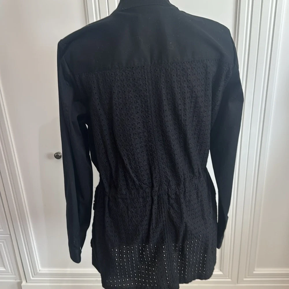 Black Utility Jacket Cotton Eyelet‎ - Picture 8 of 11